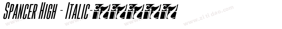 Spancer High - Italic字体转换